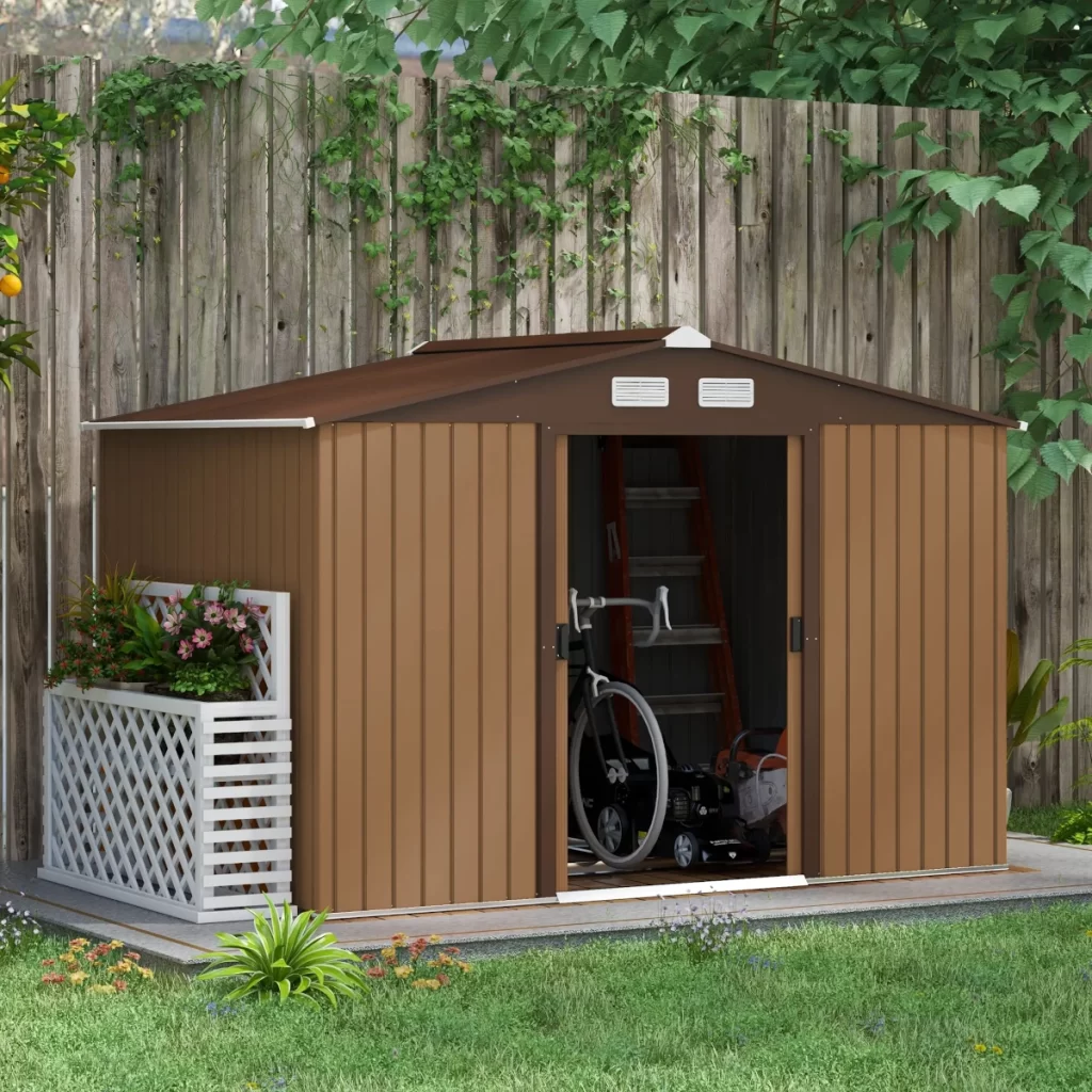 9 x 6ft Metal Garden Shed