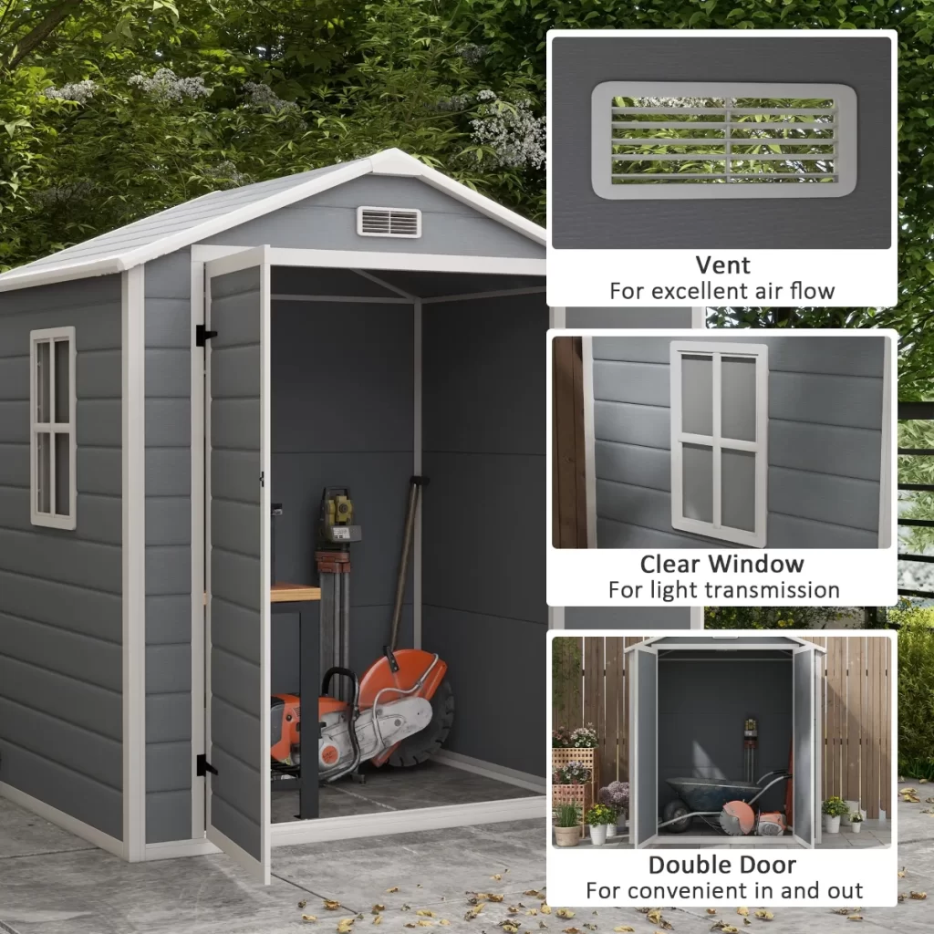 Outsunny’s 6'x4.5' Garden Storage Shed 