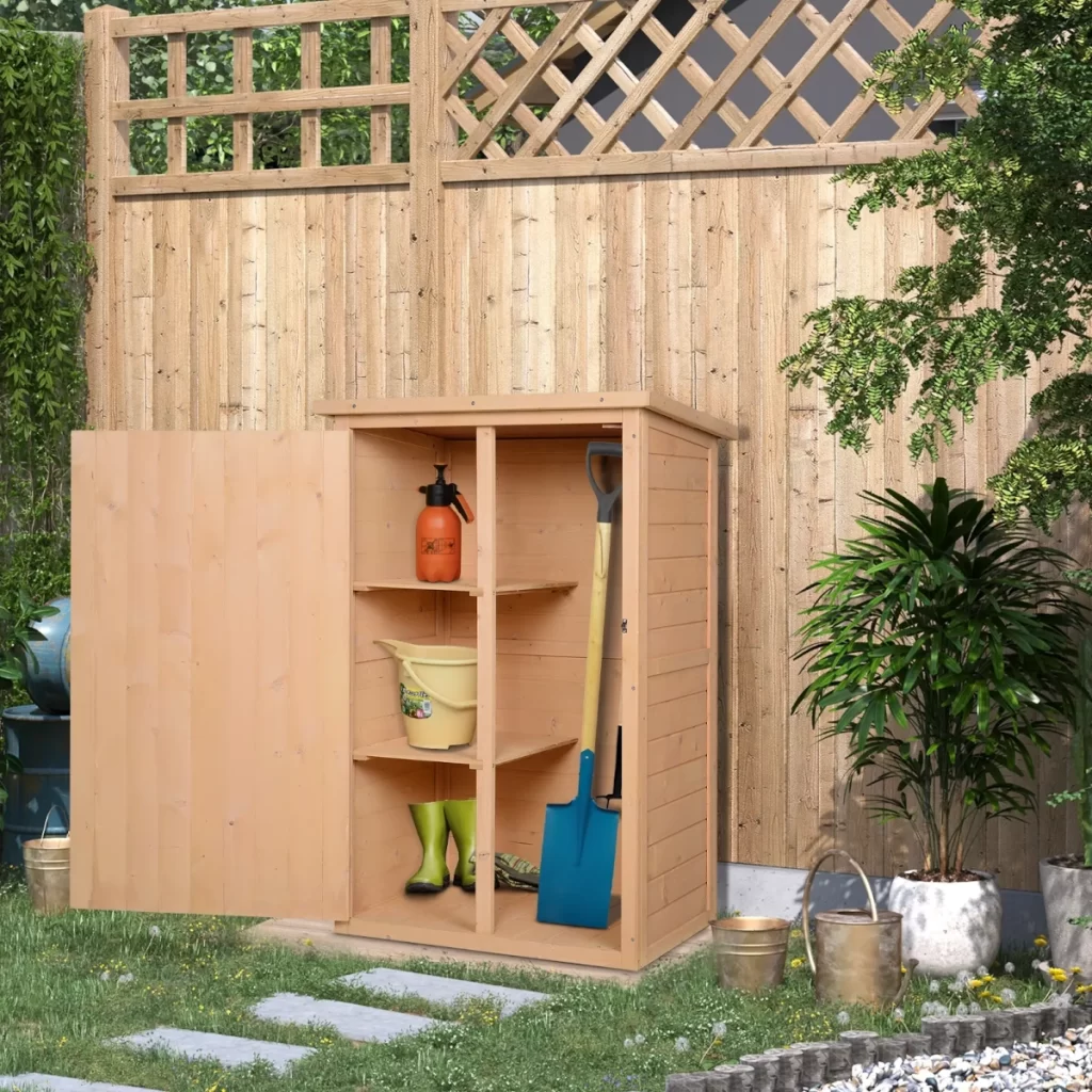 Outsunny 75L x 56W x 115H cm Fir Wood Shed