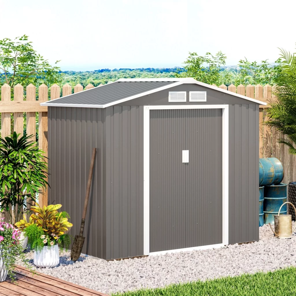 Outsunny 7ft x 4ft Metal Garden Shed