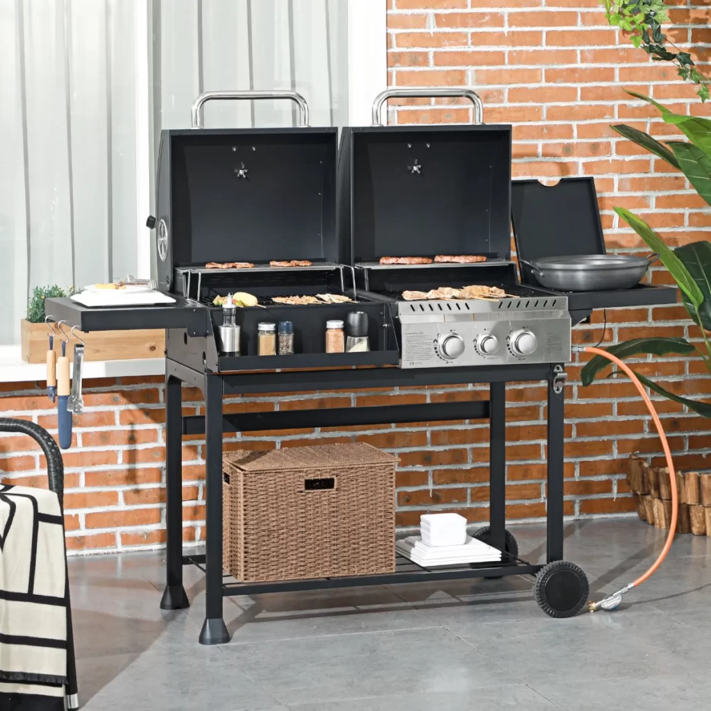 Outsunny Dual Fuel BBQ Grill