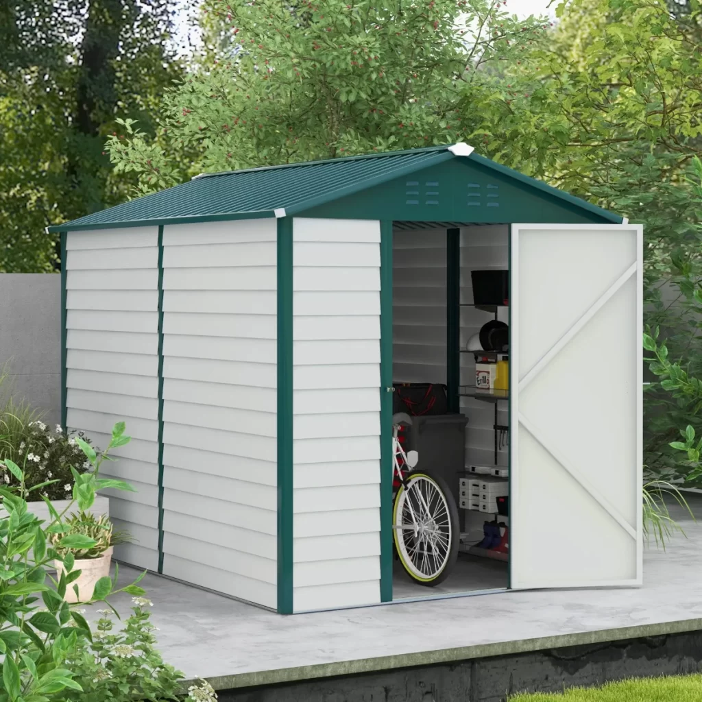 Outsunny’s 9 x 6ft Metal Garden Shed