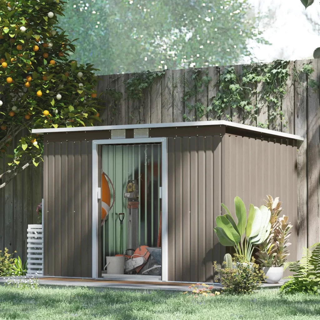 Outsunny 9ft x 4ft Metal Garden Shed