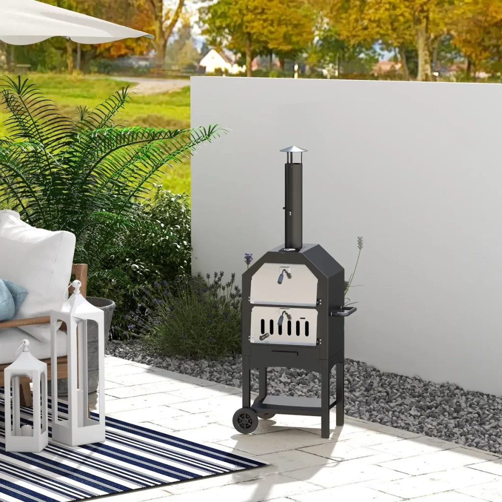 Outsunny Outdoor Garden Pizza Oven Grill
