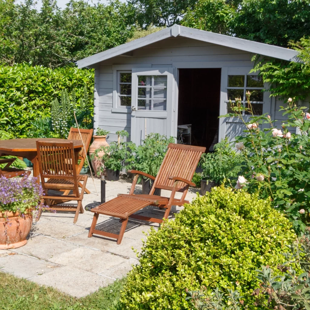Concrete Slab of garden shed