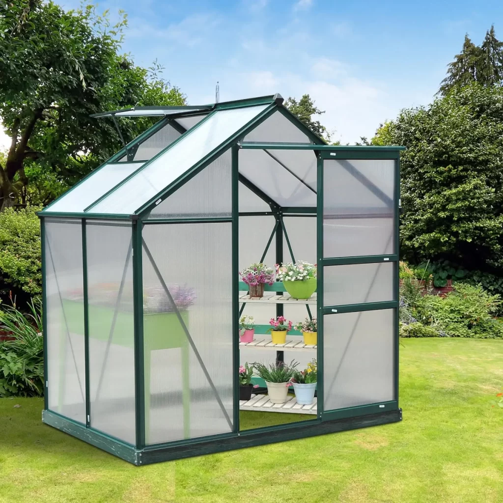 Outsunny 6 x 4ft Polycarbonate Greenhouse