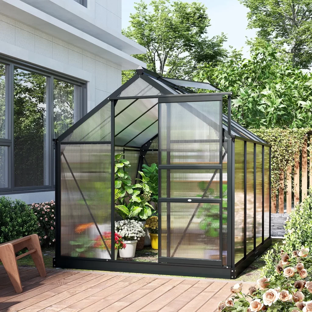 Outsunny 6 x 8ft Polycarbonate Greenhouse