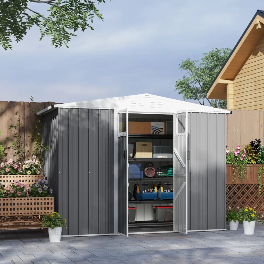 Outsunny 8x4 ft Metal Garden Shed