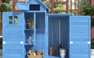 Weatherproof Wooden Tool Shed with PVC Roof