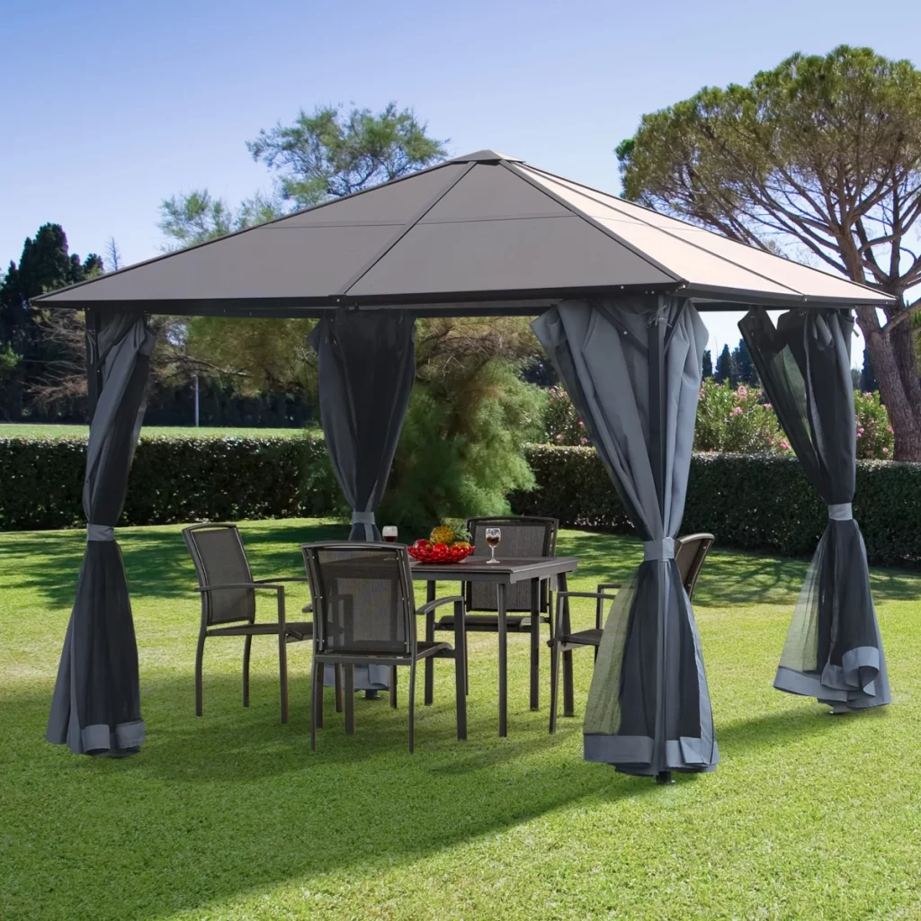 Outsunny 3 x 4m Hardtop Gazebo with Polycarbonate Roof 