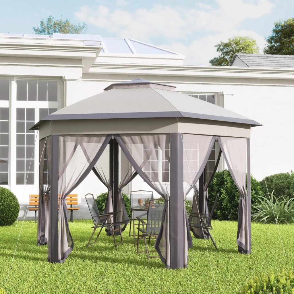 Outsunny 4.05m x 4.05m Hexagon Pop-Up Gazebo