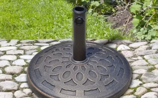 Outsunny 14kg Round Garden Parasol Base