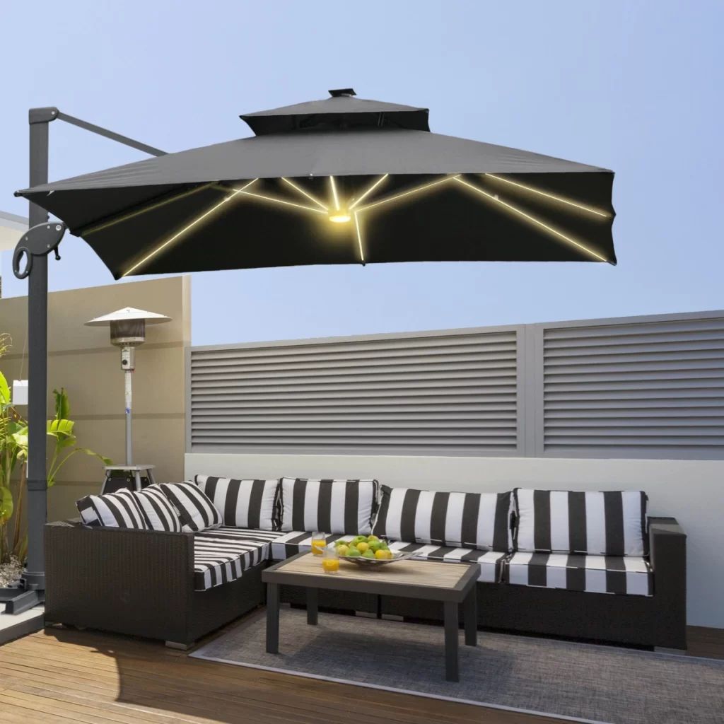 Outsunny 3 x 3(m) Aluminum Sun Square Canopy 