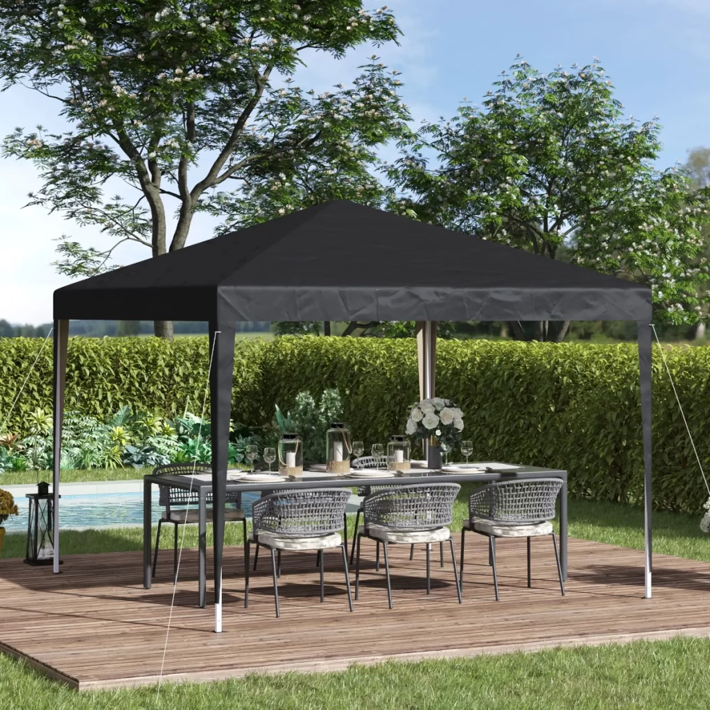 Outsunny 3 x 3m Garden Pop Up Gazebo with Adjustable Height
