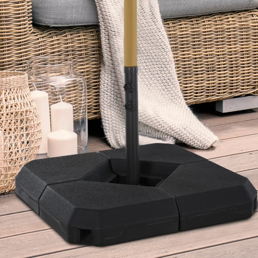 Outsunny 4PCs Fillable Parasol Base Weights