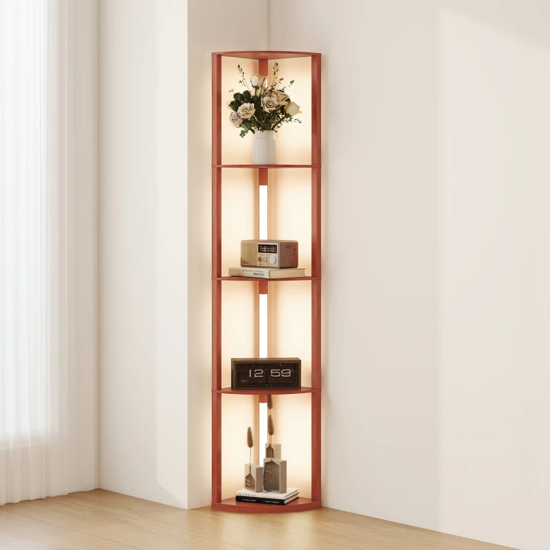 Modern floor lamp with warm light enhancing a stylish bedroom interior.