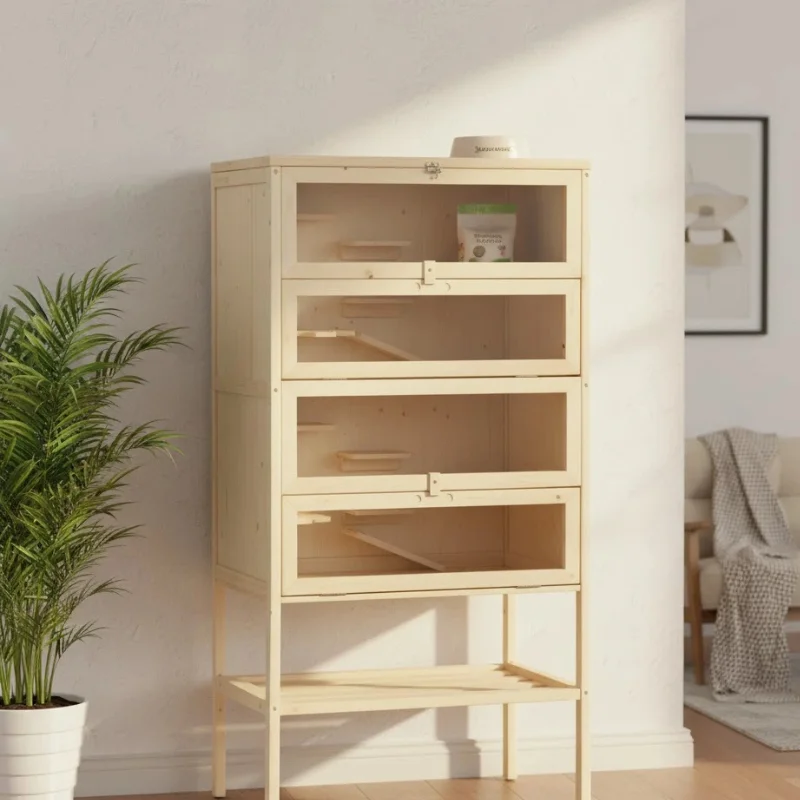 tall wooden hamster enclosure