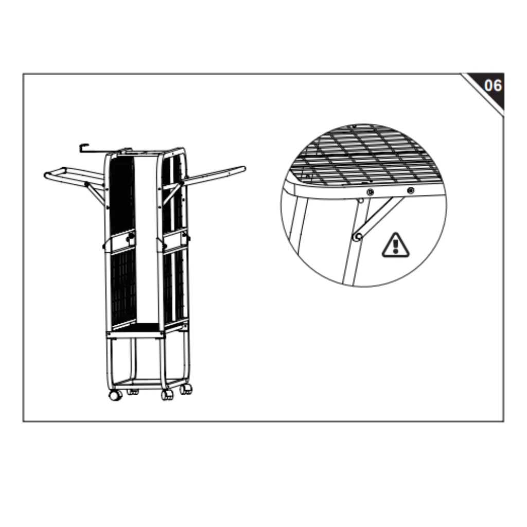 bed frame opened flat with hinge and bolt safety check.
