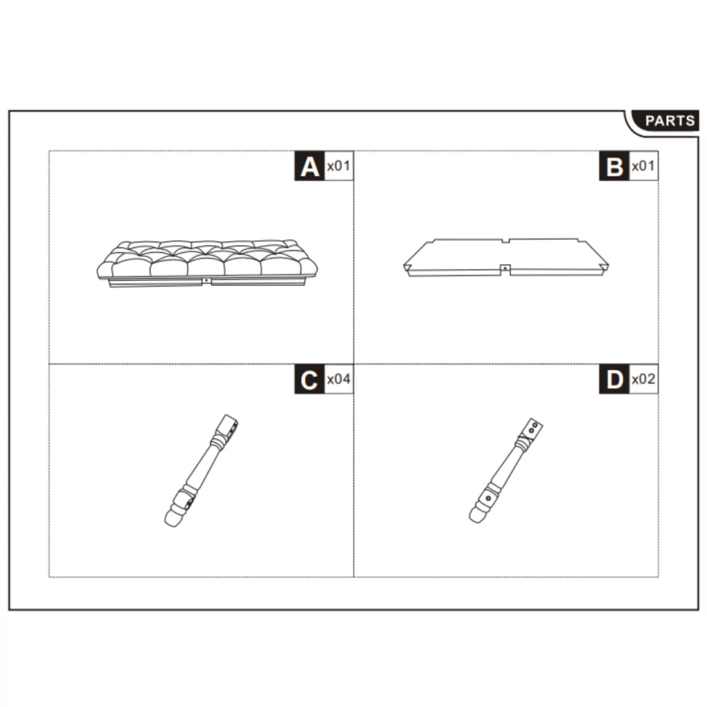 HOMCOM 2-Tier Bed End Bench Assembly Instructions & Setup Manual (SKU ...
