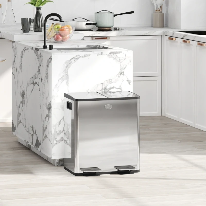Kitchen Dustbin Types Where to Put a Dustbin in Your Kitchen for Best Results - Aosom