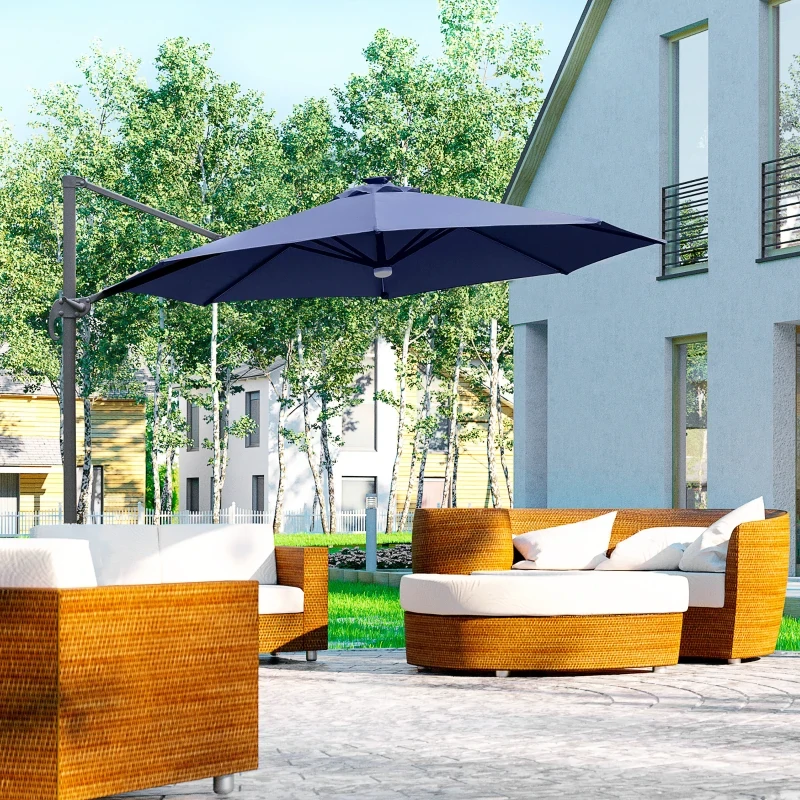 bright orange patio umbrella HGN / IGGN umbrella with base, bright orange/dark gray, 1061/4"