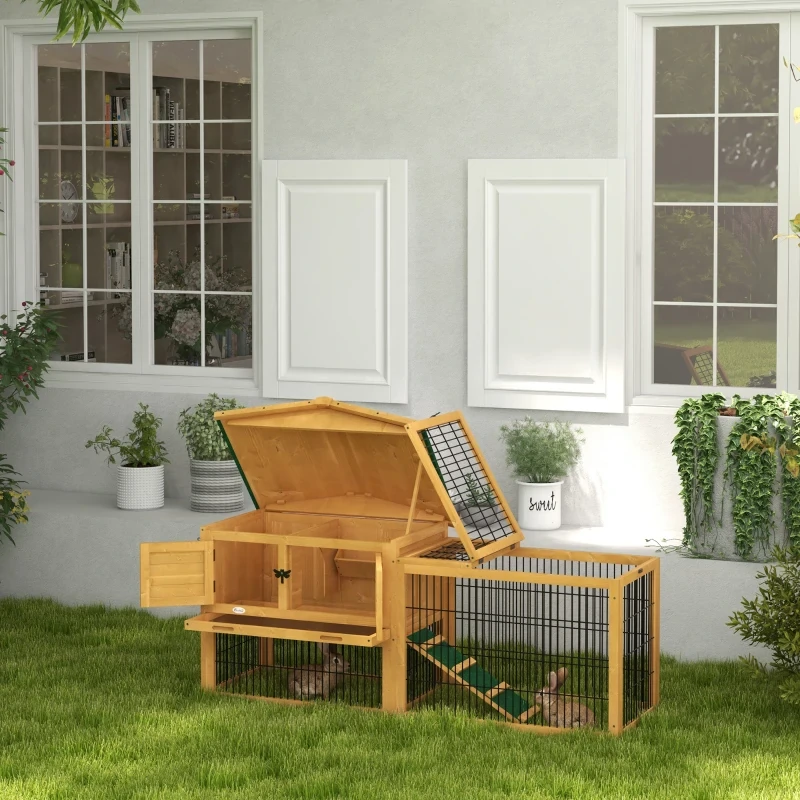 Best Rabbit Hutch Outdoor with Run for Easy Care Setup - Aosom